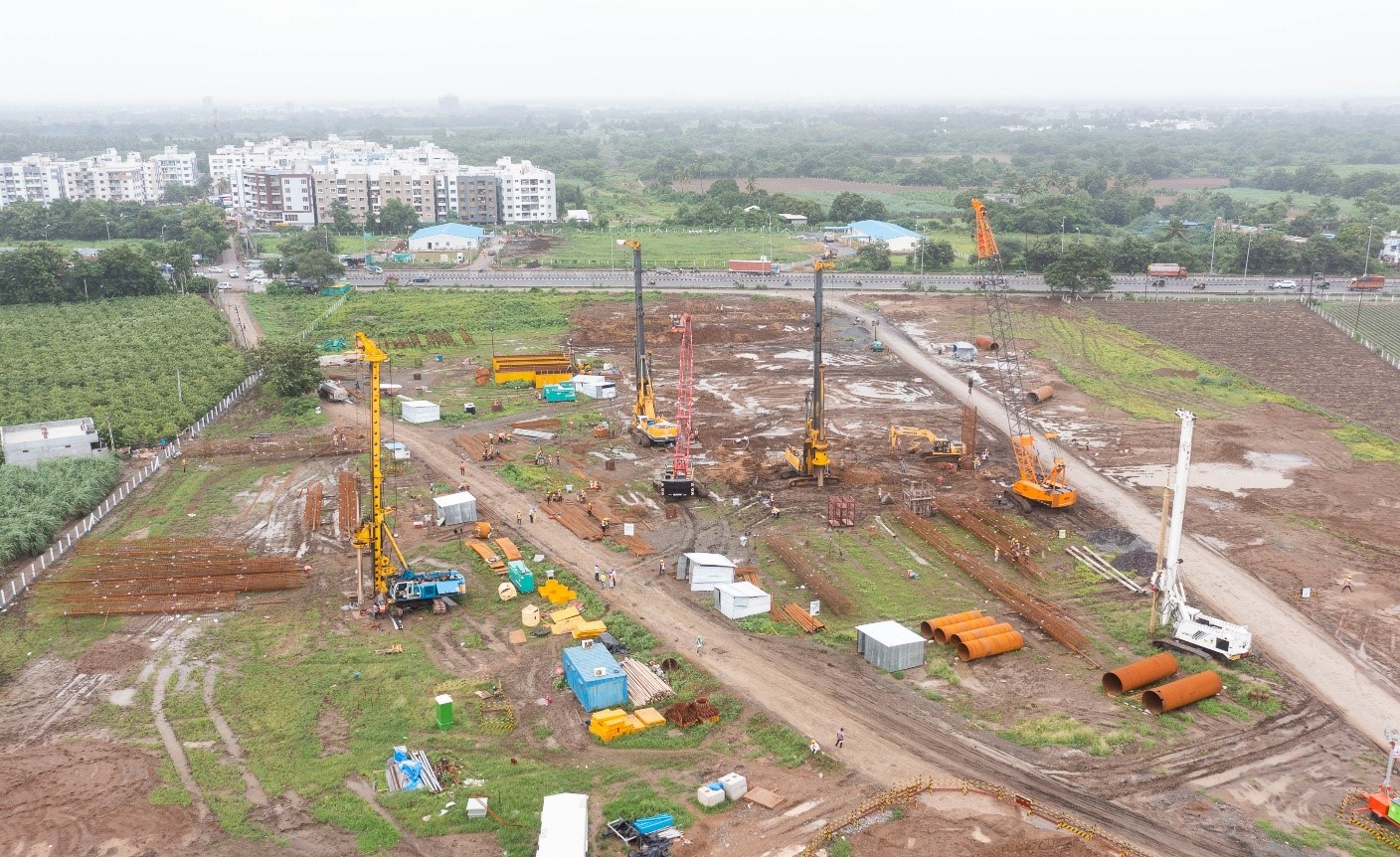 सूरत ज़िले (KRB नहर) में पियर कार्य, जून 2023।